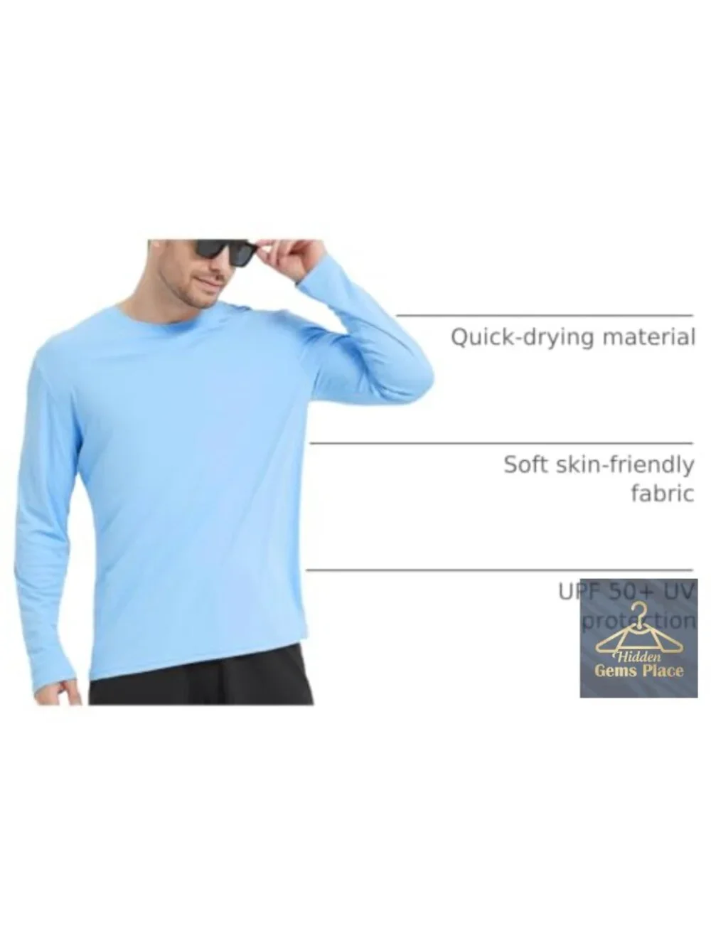 Men's UPF 50+ Long Sleeve Rash Guard Swim Shirts 4 Pack UV Sun Protection
